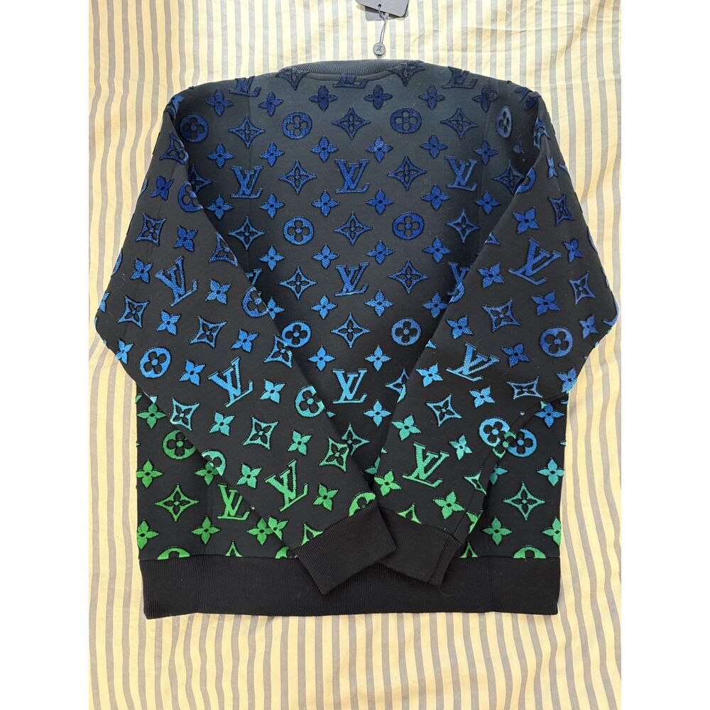 Louis Vuitton Gradient Monogram Flocked Crewneck Sweatshir